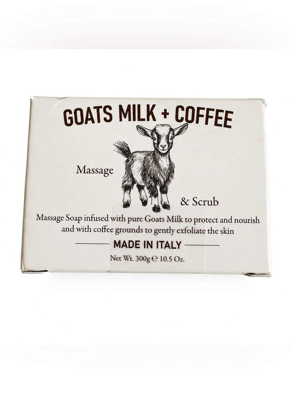 SAI Goats Milk Coffee Massage Scrub Soap Italian Artisanal 10.5 oz Italy New